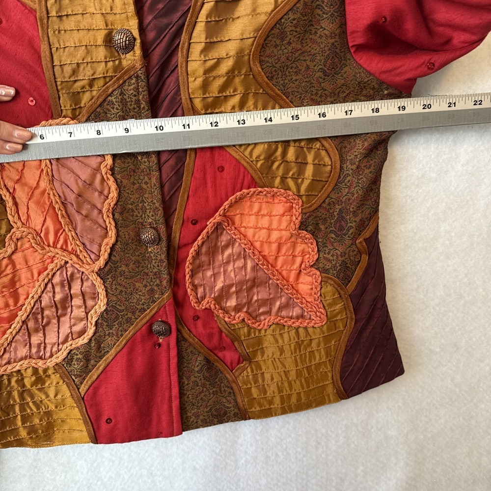 Norm Thompson Embroidered Patchwork Shacket Jacke… - image 8